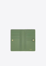 Ferragamo Gancini Continental Wallet in Hammered Leather Green 22D779 153 789850 SEAGRASS