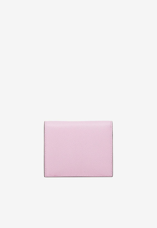 Salvatore Ferragamo Gancini Leather Compact Wallet 22D780 154 766038 BUBBLE GUM Pink