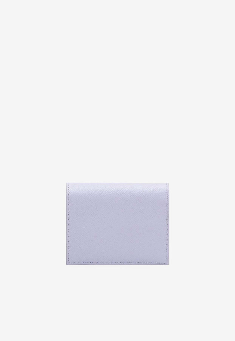 Salvatore Ferragamo French Bi-Fold Wallet in Grained Leather Lavender 22D780 154 774983 NEW LAVANDER