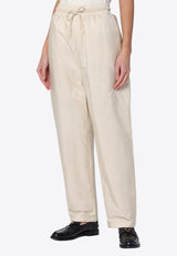 Prada Triangle Logo Wide-Leg Pants Cream 22H925OOO1WQ9/Q_PRADA-F0061