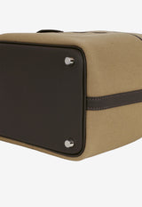 Picotin 18 Cargo in Mousse Canvas and Bai Brun Swift with Palladium Hardware
