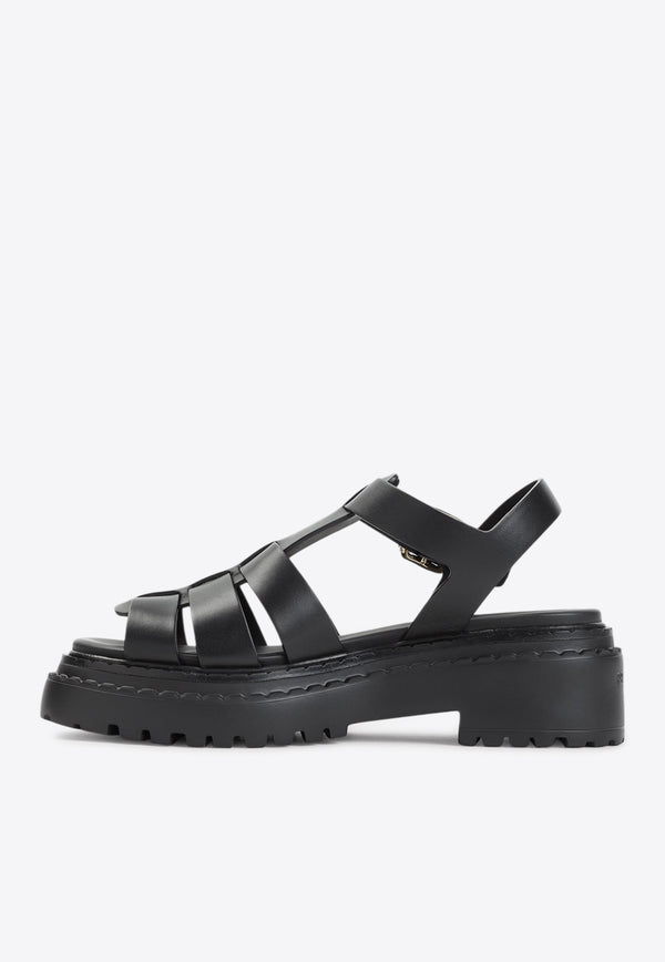 Cage Leather Sandals