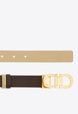 Ferragamo Gancini Reversible Leather Belt Brown 230294 DONNA H 25 780408 T MORO