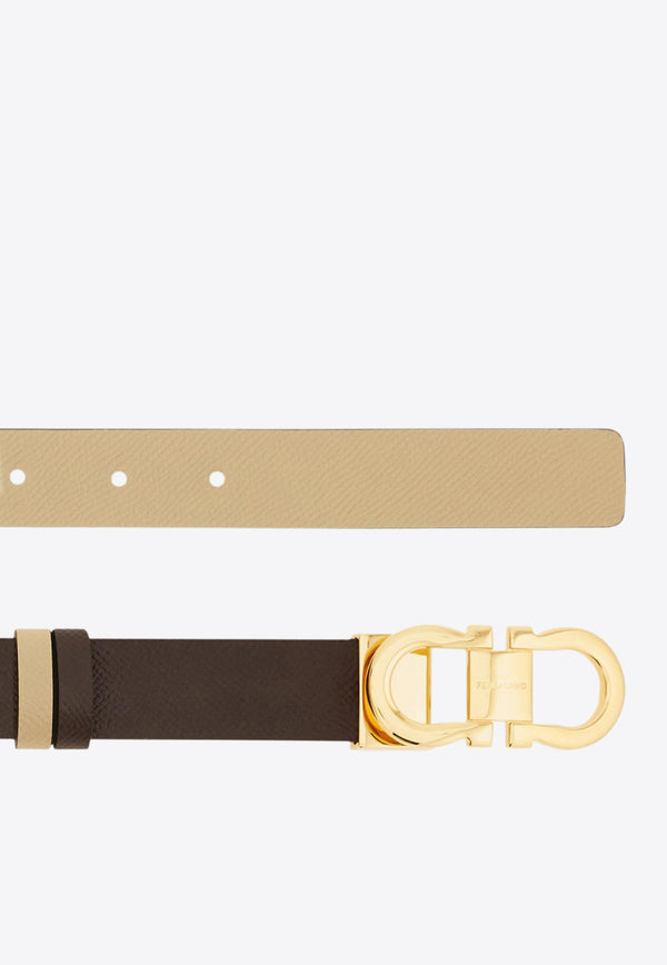 Ferragamo Gancini Reversible Leather Belt Brown 230294 DONNA H 25 780408 T MORO