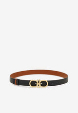 Ferragamo Reversible and Adjustable Gancini Belt Black 230458 DONNA H25 790123 NERO