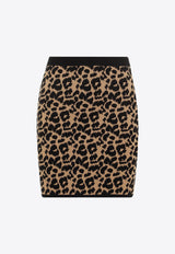 Domizia Leopard Mini Skirt