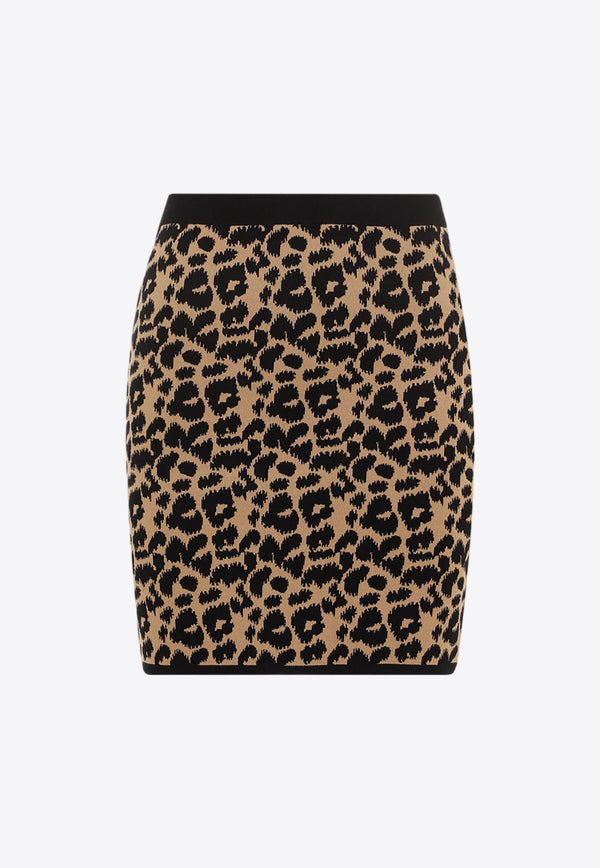 Domizia Leopard Mini Skirt