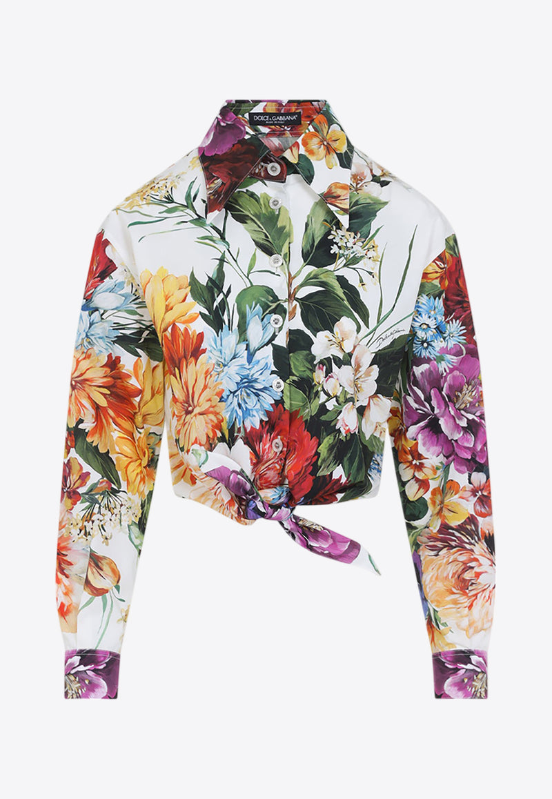 Floral Print Long-Sleeved Shirt