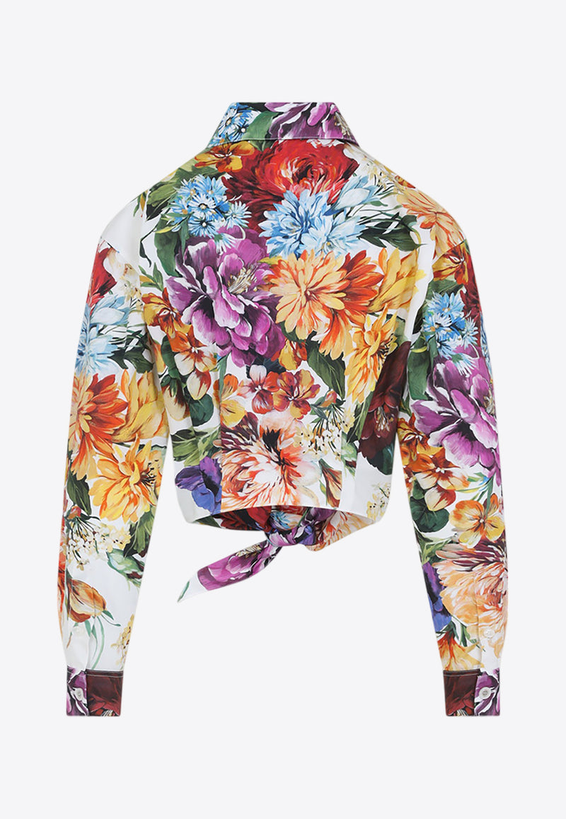 Floral Print Long-Sleeved Shirt