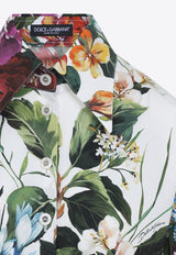 Floral Print Long-Sleeved Shirt