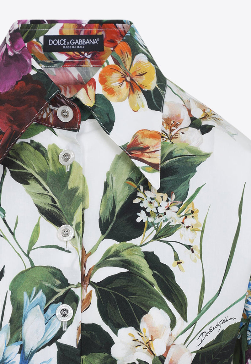 Floral Print Long-Sleeved Shirt