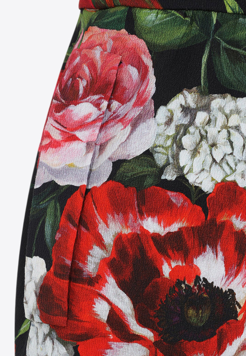 Floral Print Sleeveless Midi Dress