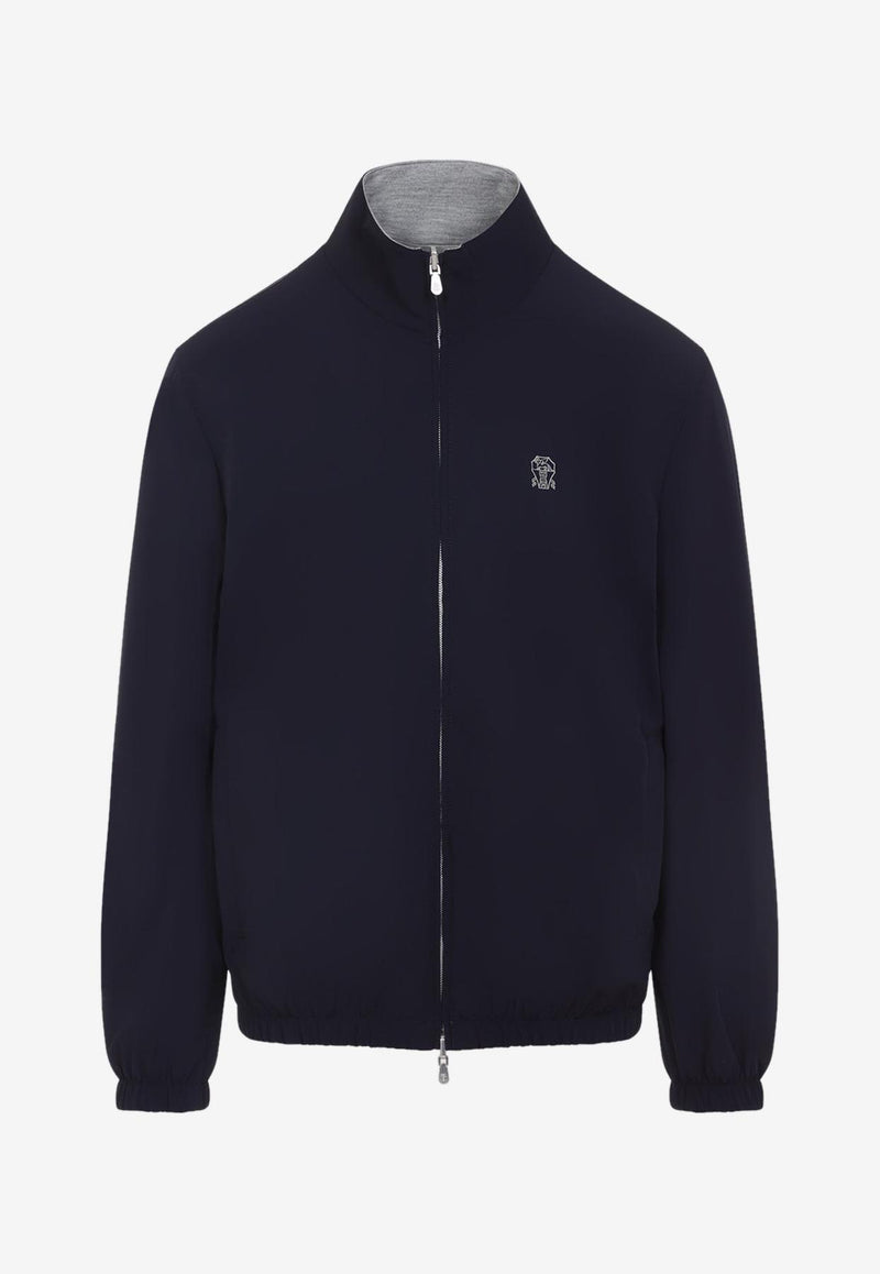 Reversible Logo Zip-Up Jacket