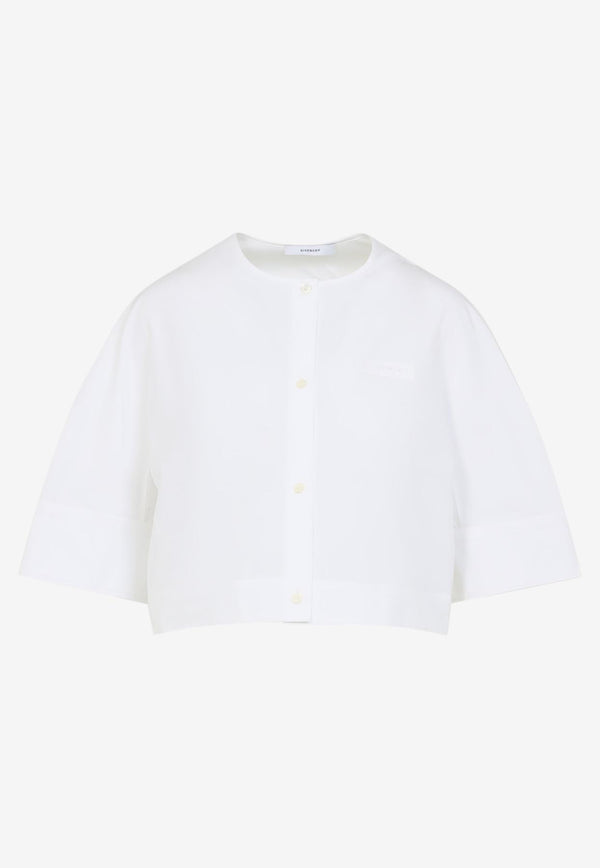 Short-Sleeved Cropped Shirt