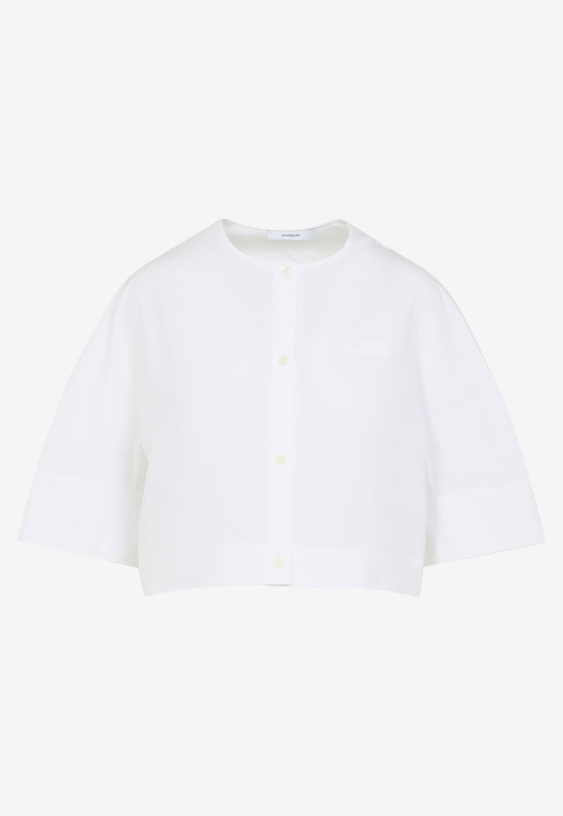 Short-Sleeved Cropped Shirt