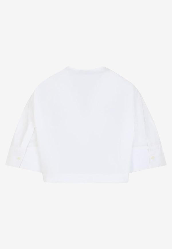 Short-Sleeved Cropped Shirt