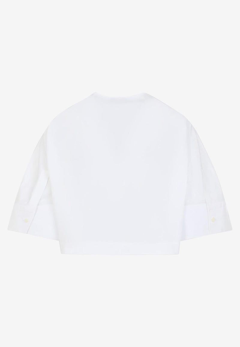 Short-Sleeved Cropped Shirt