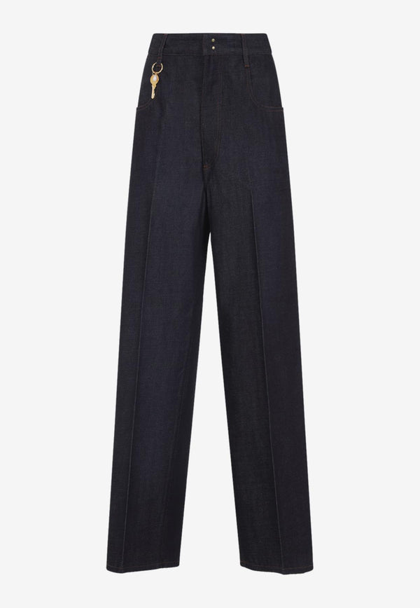 Key Charm Straight-Leg Jeans