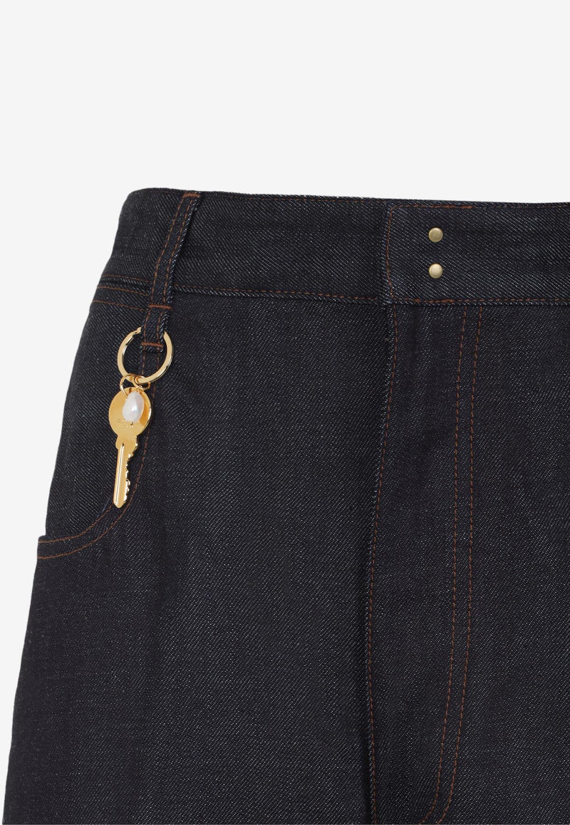 Key Charm Straight-Leg Jeans