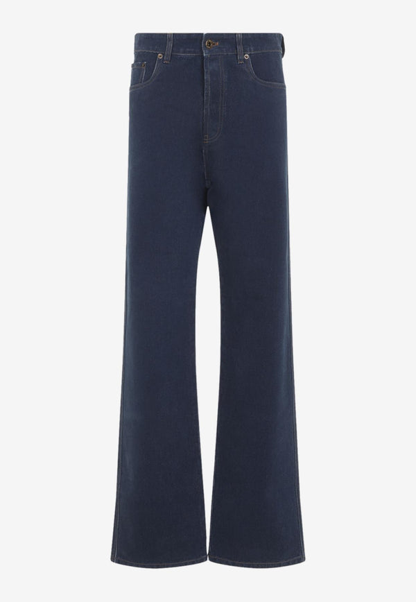 Logo-Embroidered Flared Jeans