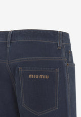 Logo-Embroidered Flared Jeans