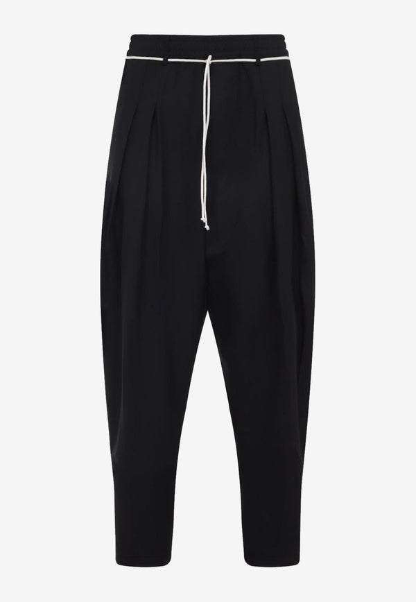 Drawstring Straight-Leg Pants