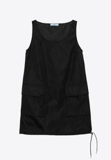 Prada Re-Nylon Sleeveless Mini-Dress Black 230732SOOO1WQ8_F0002
