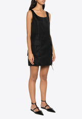 Prada Re-Nylon Sleeveless Mini-Dress Black 230732SOOO1WQ8_F0002