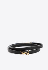 Cassandre Double Wrap Leather Bracelet