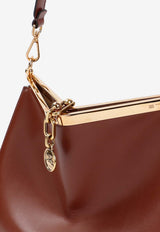 Medium Vela Leather Shoulder Bag