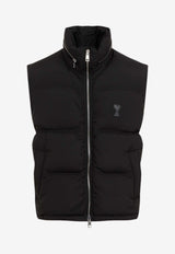 Logo Zip-Up Down Vest