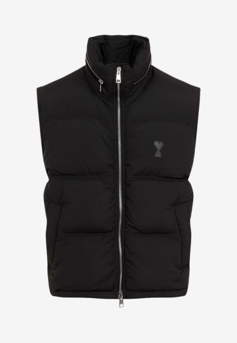 Logo Zip-Up Down Vest