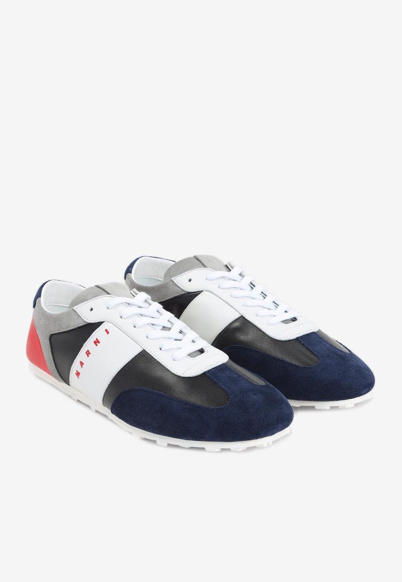 Paneled Suede Low-Top Sneakers