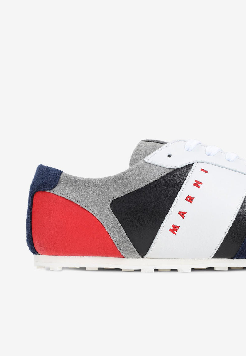 Paneled Suede Low-Top Sneakers