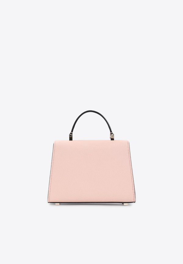 Micro Iside Leather Top Handle Bag