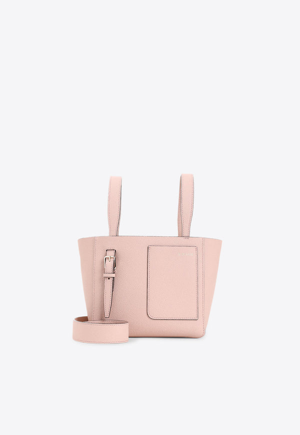 Micro Leather Bucket Bag