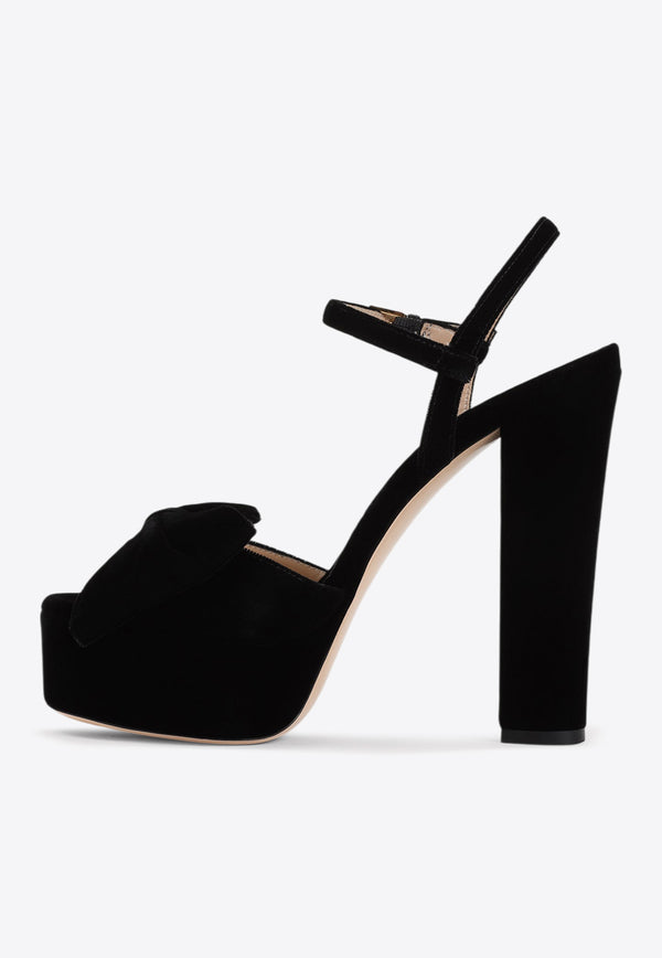 Brigitte 130 Velvet Platform Sandals