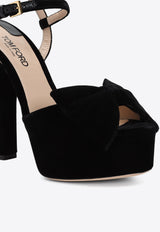 Brigitte 130 Velvet Platform Sandals