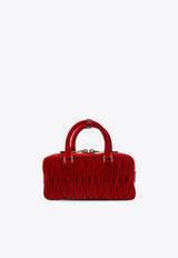 Velvet Logo Top Handle Bag