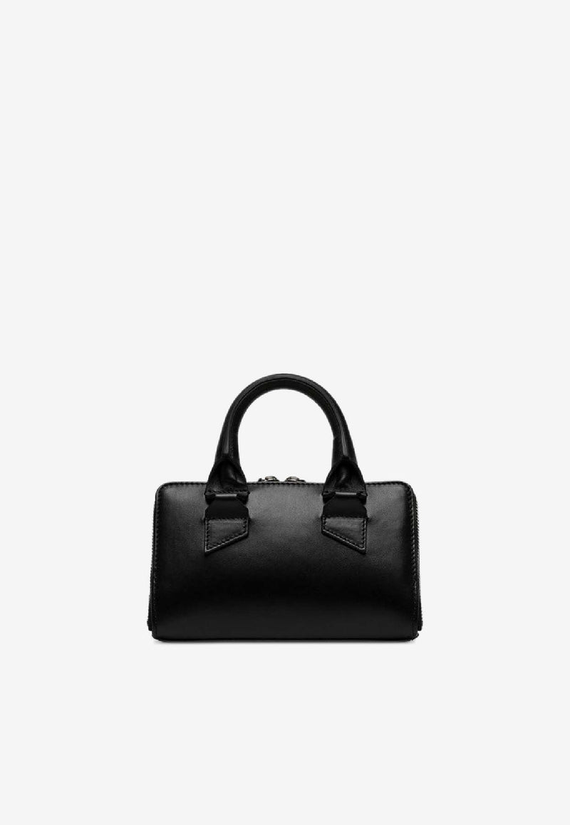 The Attico Mini Friday Leather Top Handle Bag Black 231WAH0000LBT019AA/S_ATTIC-100