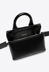 The Attico Mini Friday Calf Leather Top Handle Bag Black 231WAH02L019/P_ATTIC-100