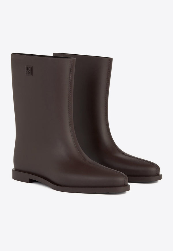 Toteme Mid-Calf Rain Boots 234-WLGSE078-SC0021BROWN