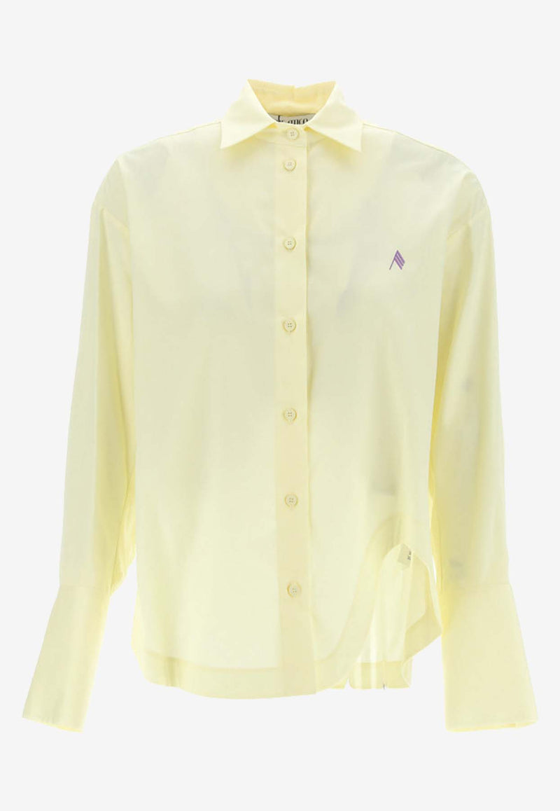 The Attico Eliza Asymmetrical Shirt Yellow 236WCH14_C069_496