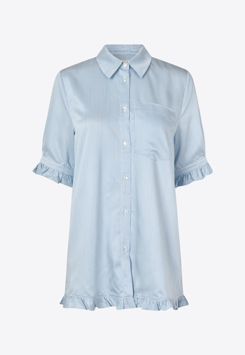 Baum und Pferdgarten Mackenzi Ruffled Shirt Light Blue 23768BLUE