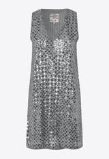 Baum und Pferdgarten Jolietta Sequined Mini Dress Silver 23850SILVER