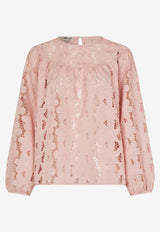 Baum und Pferdgarten Mag Sheer Lace Blouse Pink 23859PINK