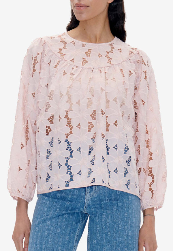 Baum und Pferdgarten Mag Sheer Lace Blouse Pink 23859PINK