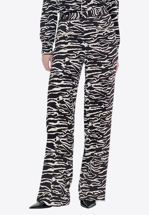 Baum und Pferdgarten Naima Animal Print Wide-Leg Pants Black 23866ANIMAL PRINT