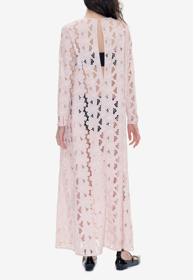 Baum und Pferdgarten Adelie Sheer Lace Maxi Dress Pink 23878PINK