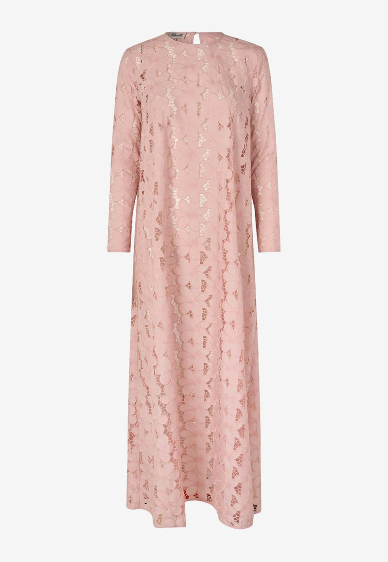 Baum und Pferdgarten Adelie Sheer Lace Maxi Dress Pink 23878PINK